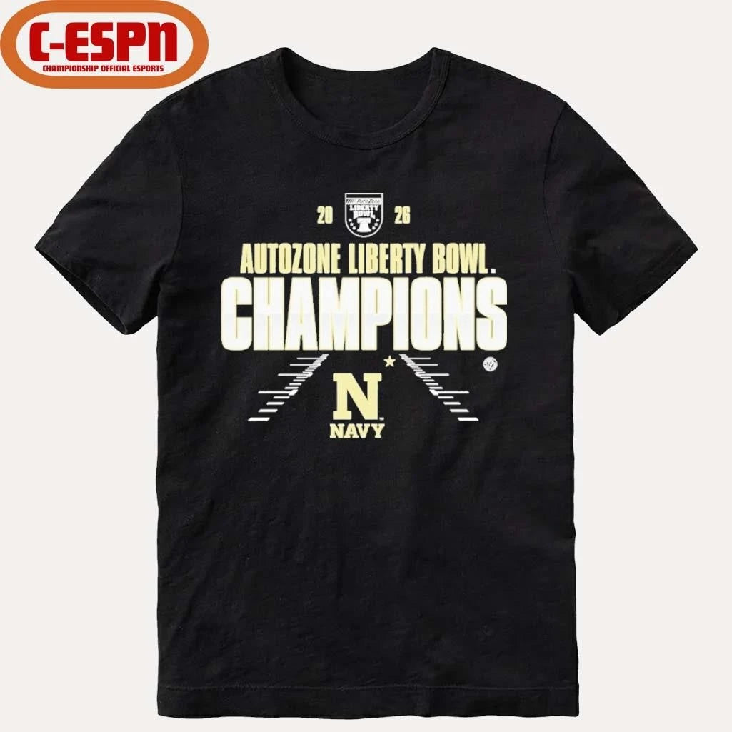 Official Navy Midshipmen Autozone Liberty Bowl Champions Shirt