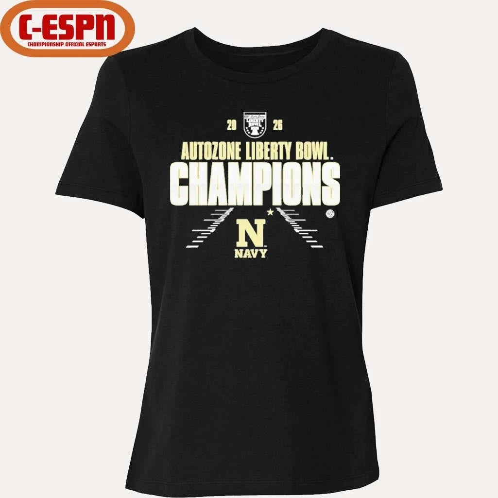 Official Navy Midshipmen Autozone Liberty Bowl Champions Shirt