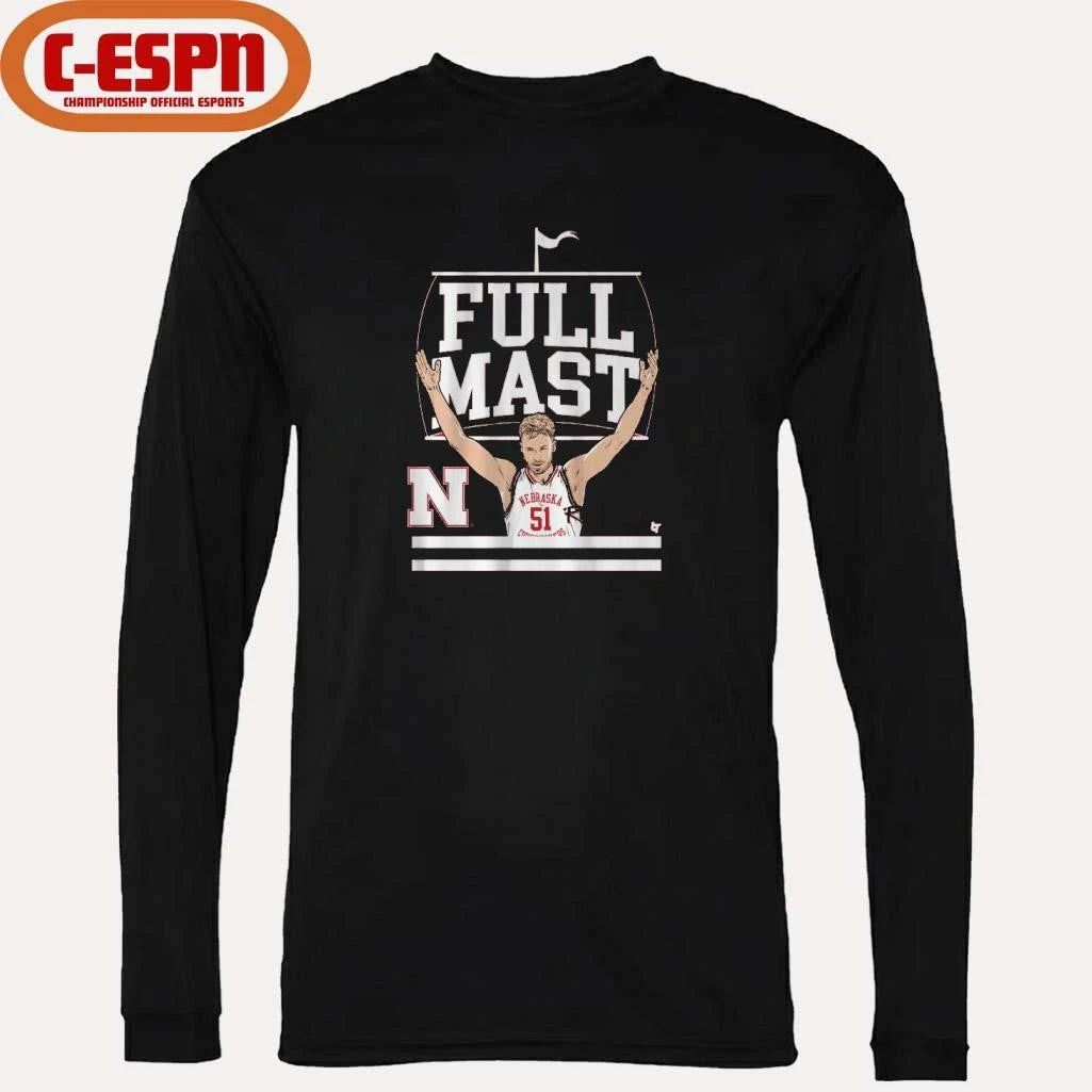 Official Nebraska Basketball Rienk Mast Full Mast Shirt