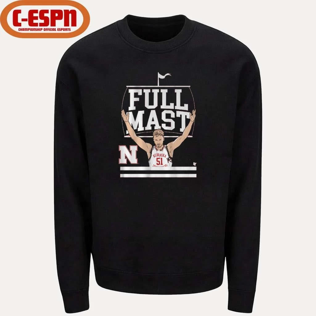 Official Nebraska Basketball Rienk Mast Full Mast Shirt