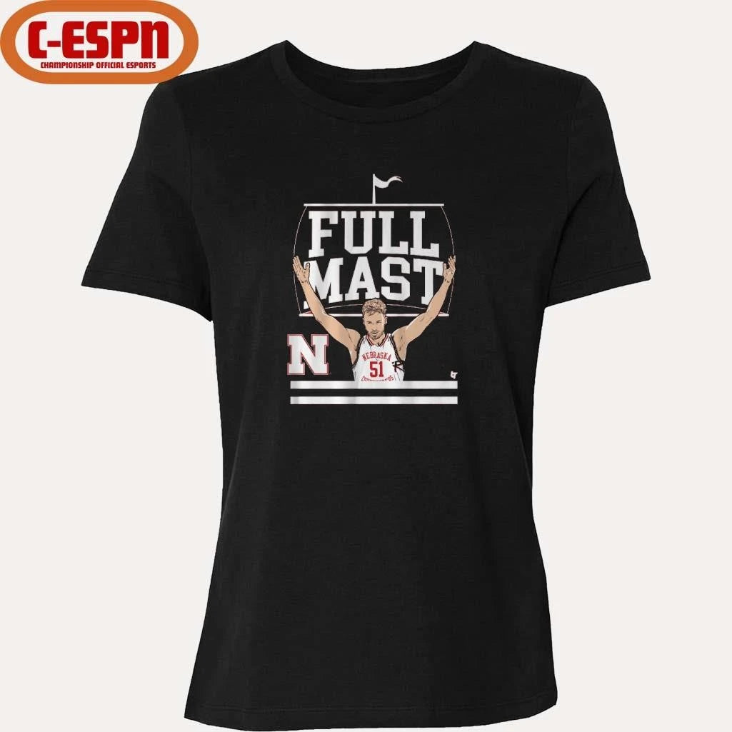 Official Nebraska Basketball Rienk Mast Full Mast Shirt