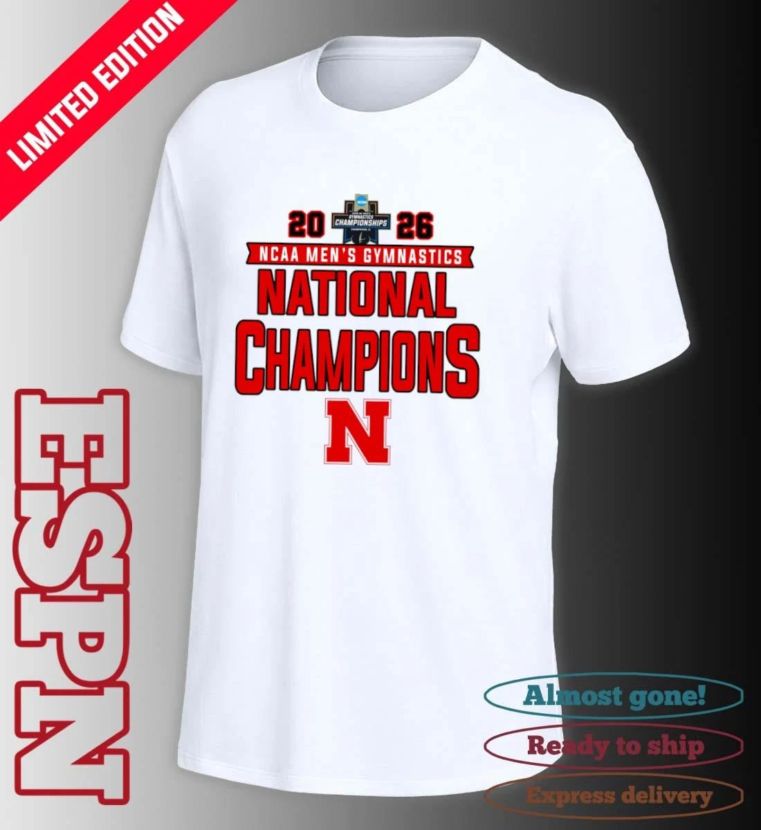 Official Nebraska Cornhuskers 2026 NCAA Men’s Gymnastics National Champions Shirt
