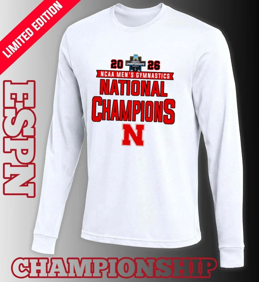 Official Nebraska Cornhuskers 2026 NCAA Men’s Gymnastics National Champions Shirt