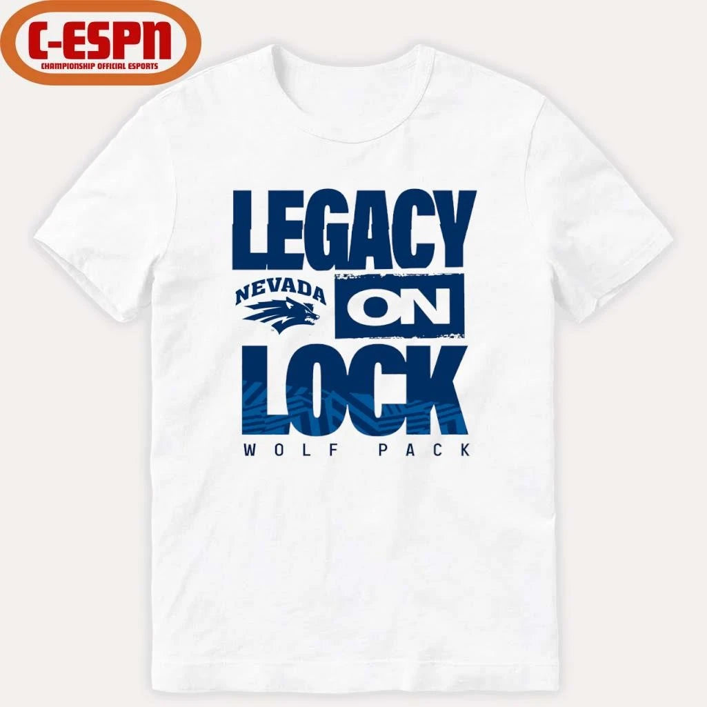 Official Nevada Wolf Pack Basketball Legacy On Lock Bench T-Shirt