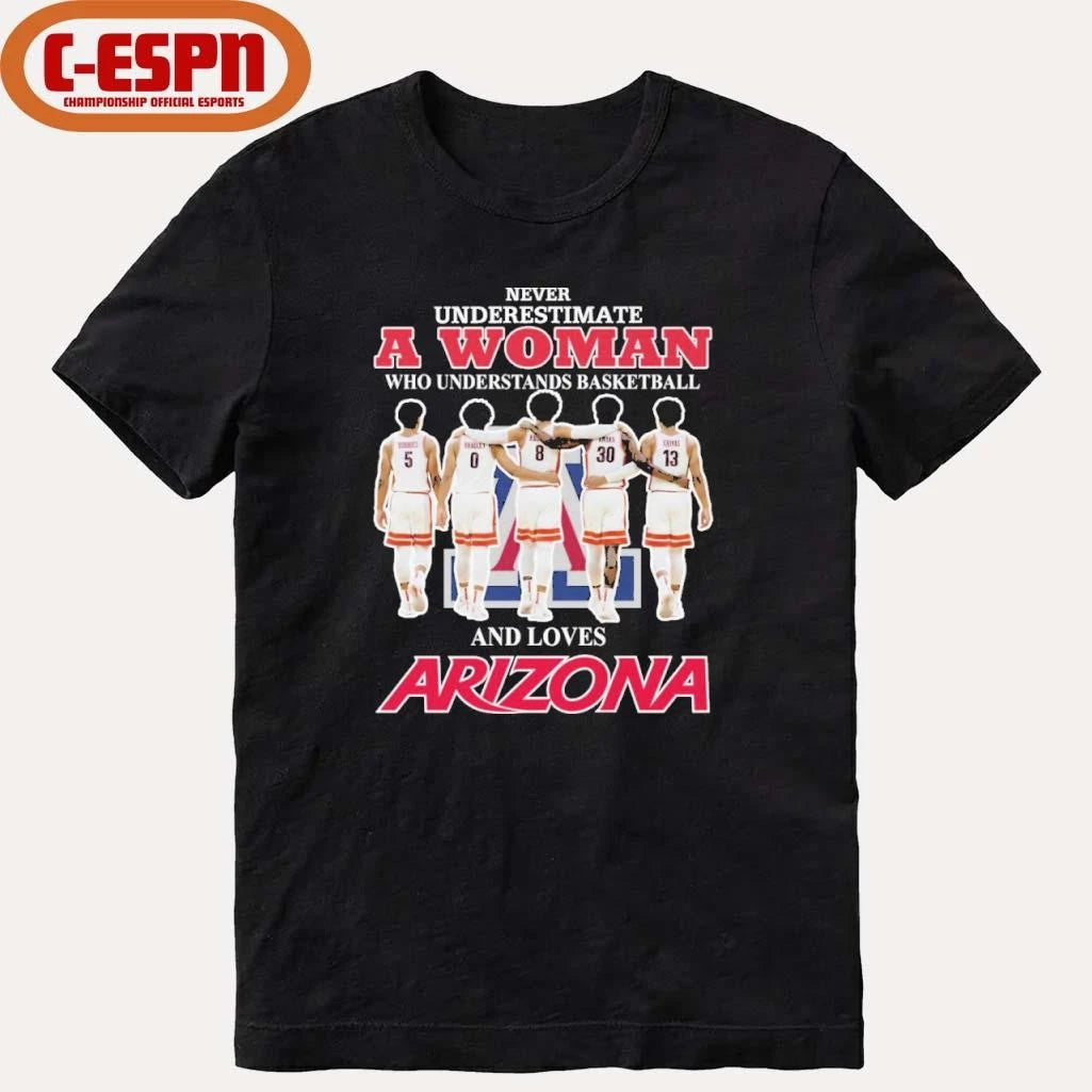 Official Never Underestimate A Woman Who Understands Basketball And Loves Arizona Men’s Basketball Shirt