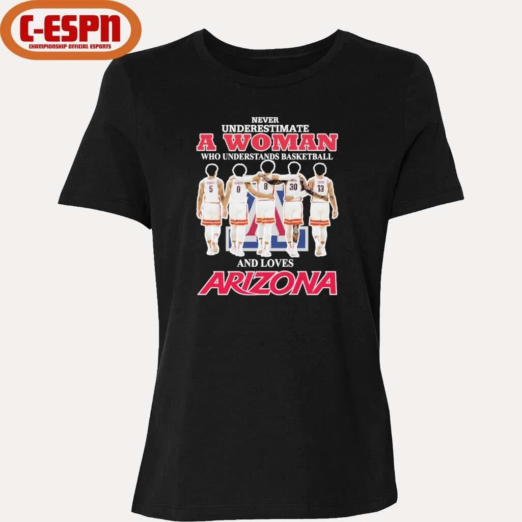 Official Never Underestimate A Woman Who Understands Basketball And Loves Arizona Men’s Basketball Shirt