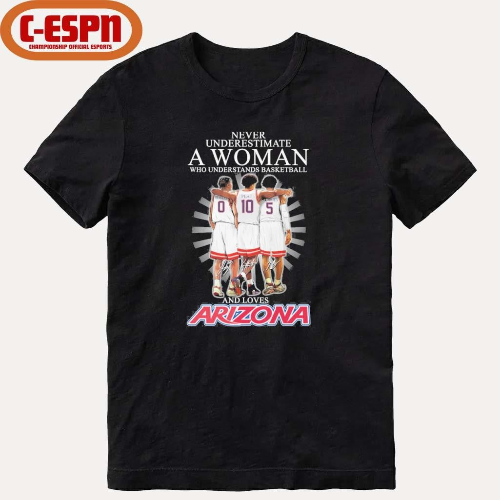 Official Never Underestimate A Woman Who Understands Basketball And Loves Arizona Wildcats Basketball 2026 Shirt
