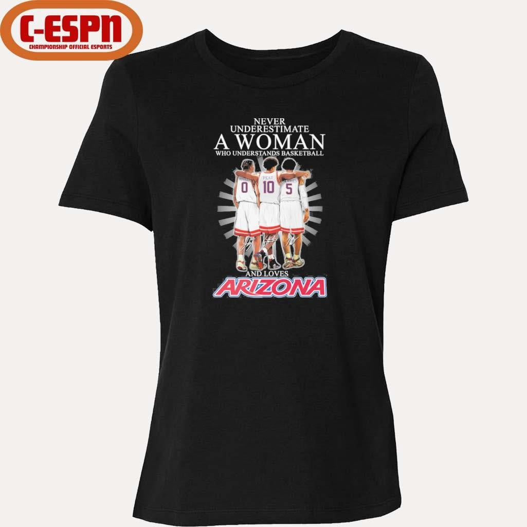 Official Never Underestimate A Woman Who Understands Basketball And Loves Arizona Wildcats Basketball 2026 Shirt