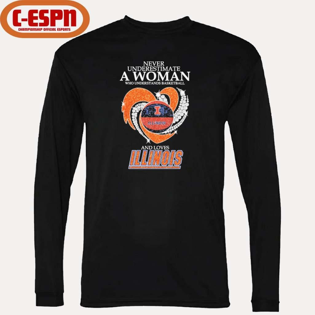 Official Never Underestimate A Woman Who Understands Basketball And Loves Illinois Basketball 2026 Shirt