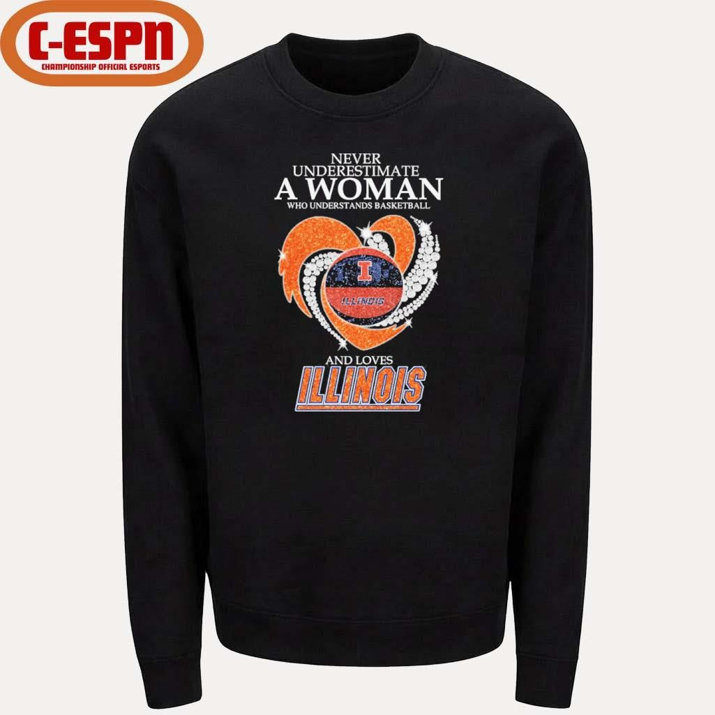 Official Never Underestimate A Woman Who Understands Basketball And Loves Illinois Basketball 2026 Shirt