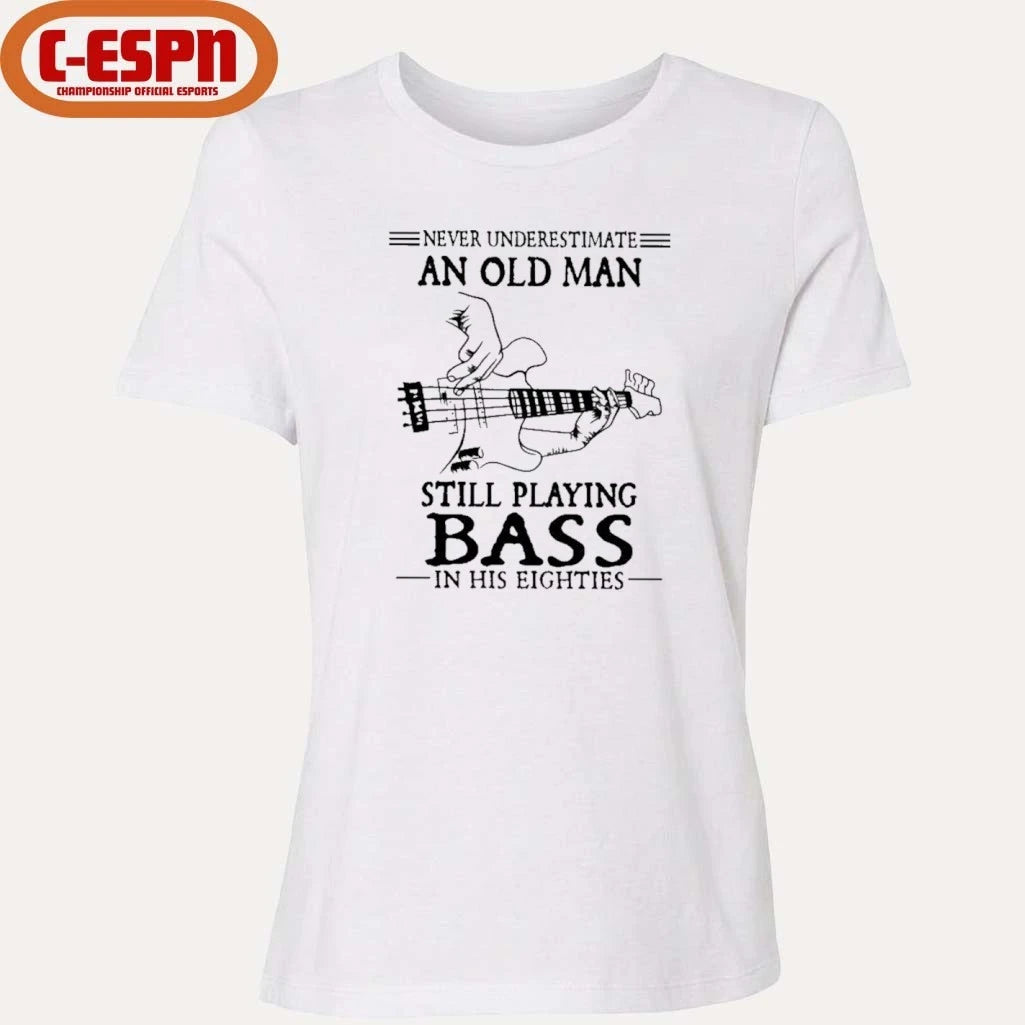 Official Never Underestimate An Old Man Still Playing BASS In His Eighties Shirt