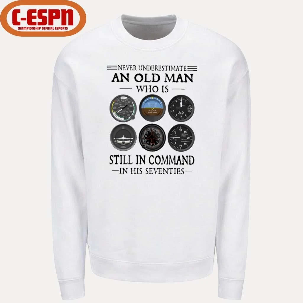 Official Never Underestimate An Old Man Who Is Still In Command In His Seventies T-Shirt