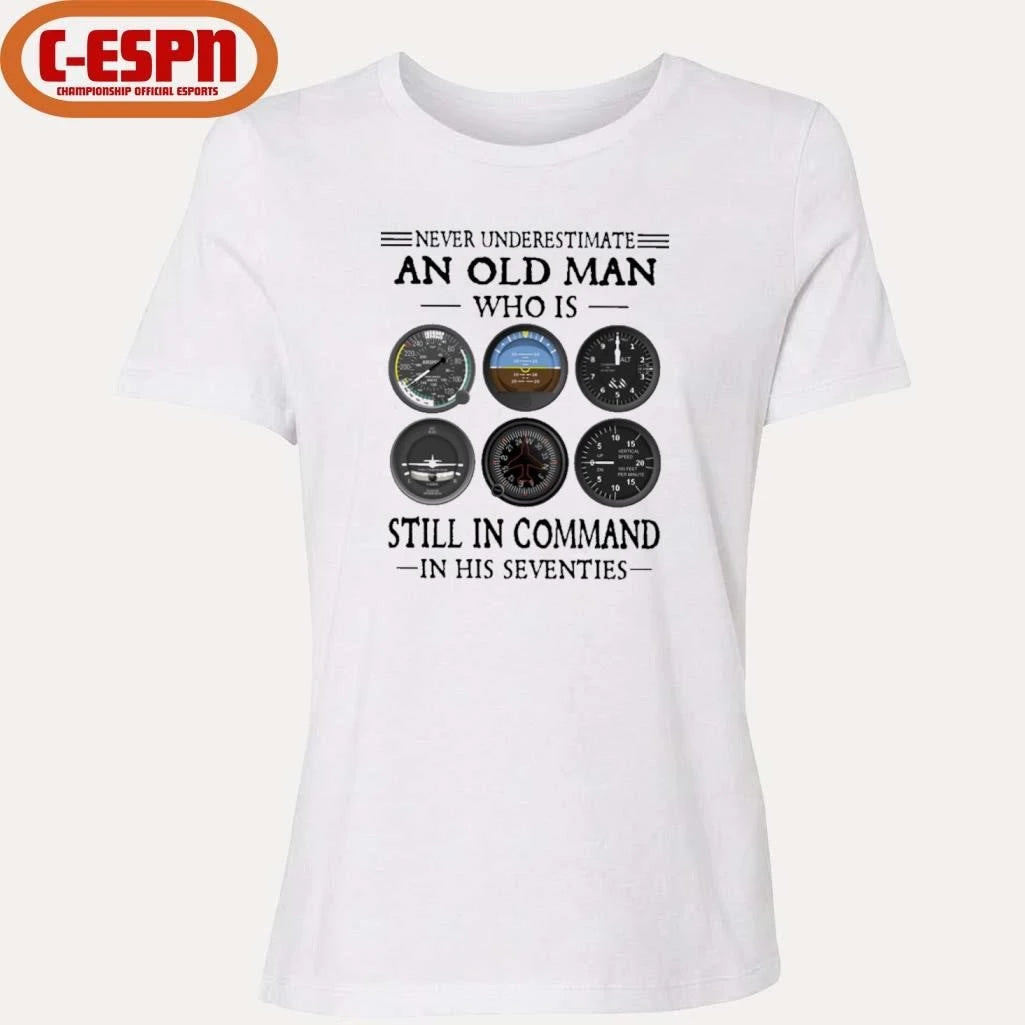 Official Never Underestimate An Old Man Who Is Still In Command In His Seventies T-Shirt