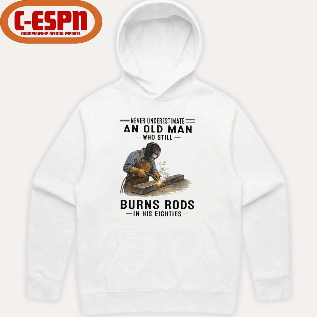 Official Never Underestimate An Old Man Who Still Burns Rods In His Eighties Classic T-Shirt