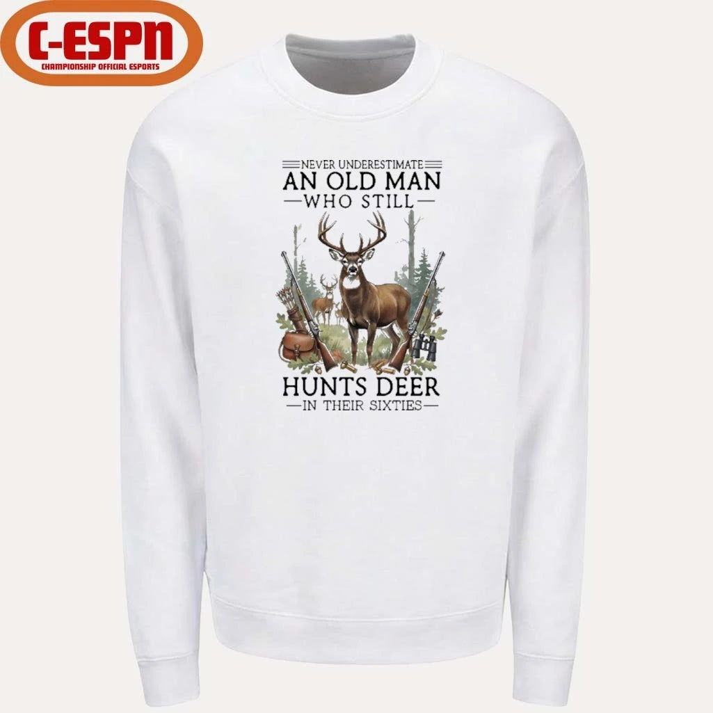 Official Never Underestimate An Old Man Who Still Hunts Deer In His Sixties T-Shirt