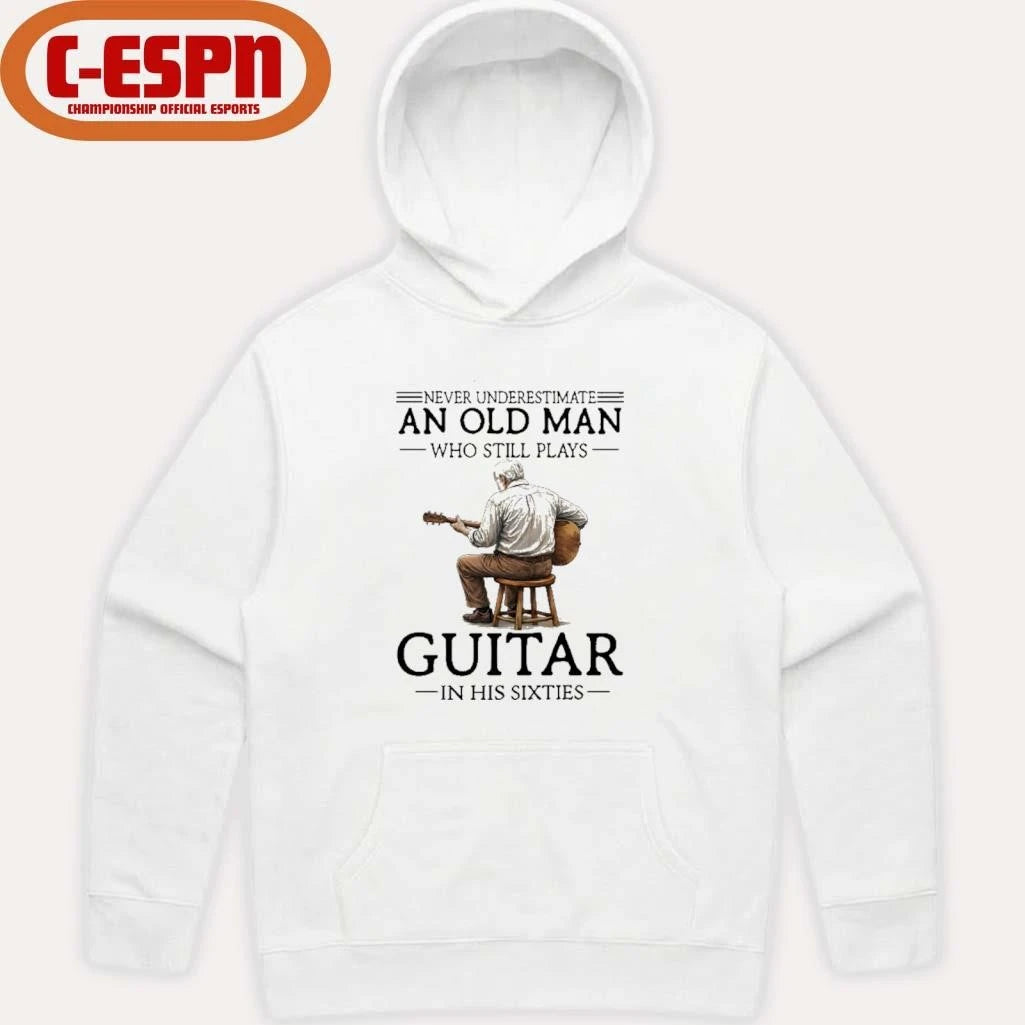 Official Never Underestimate An Old Man Who Still Plays Guitar In His 60s Shirt