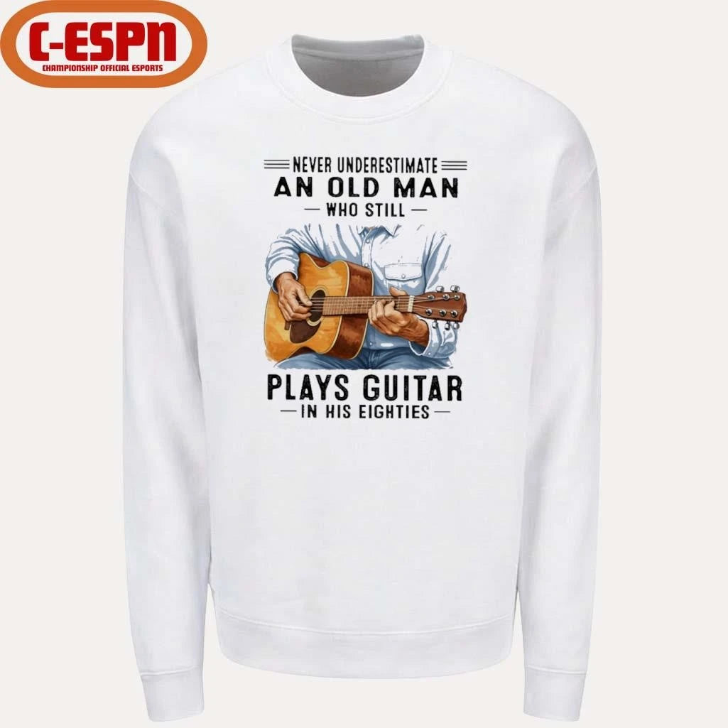 Official Never Underestimate An Old Man Who Still Plays Guitar In His Eighties Classic T-Shirt
