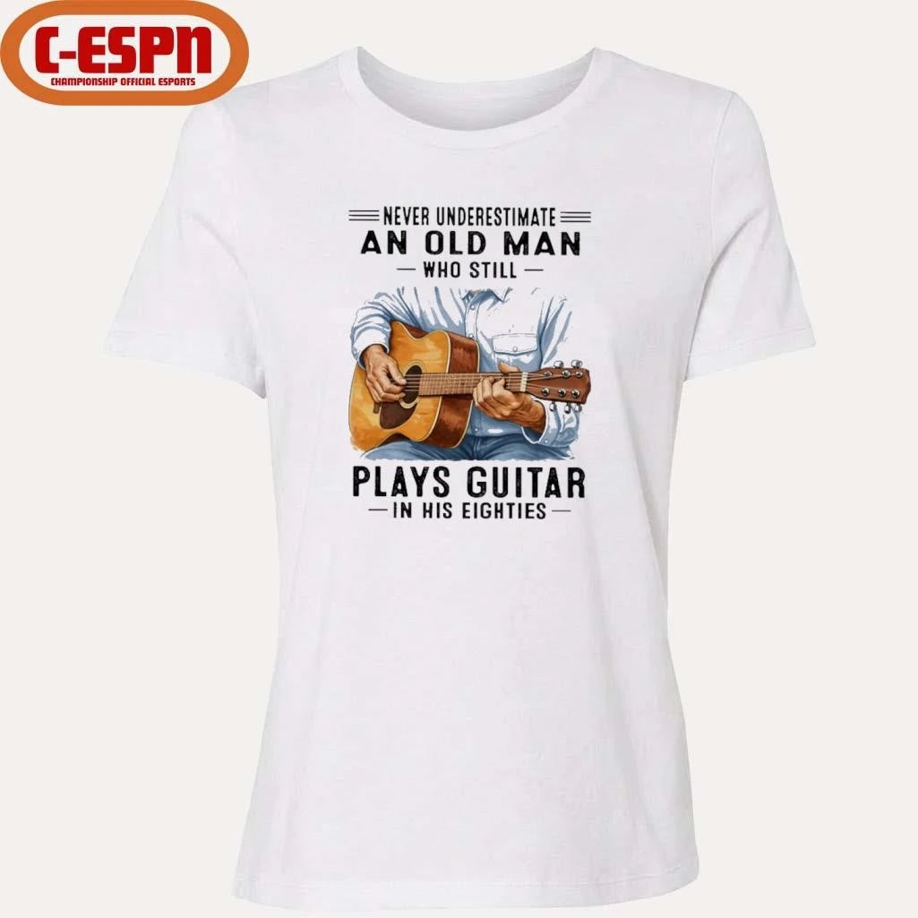 Official Never Underestimate An Old Man Who Still Plays Guitar In His Eighties Classic T-Shirt