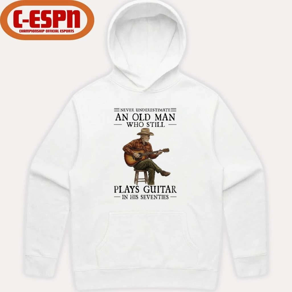 Official Never Underestimate An Old Man Who Still Plays Guitar In His Seventies 2026 Shirt