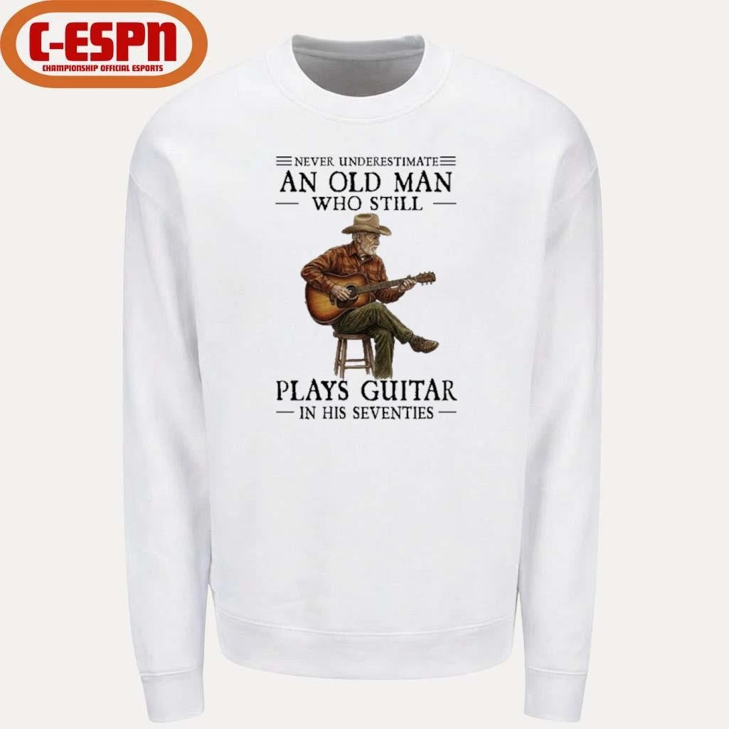 Official Never Underestimate An Old Man Who Still Plays Guitar In His Seventies 2026 Shirt