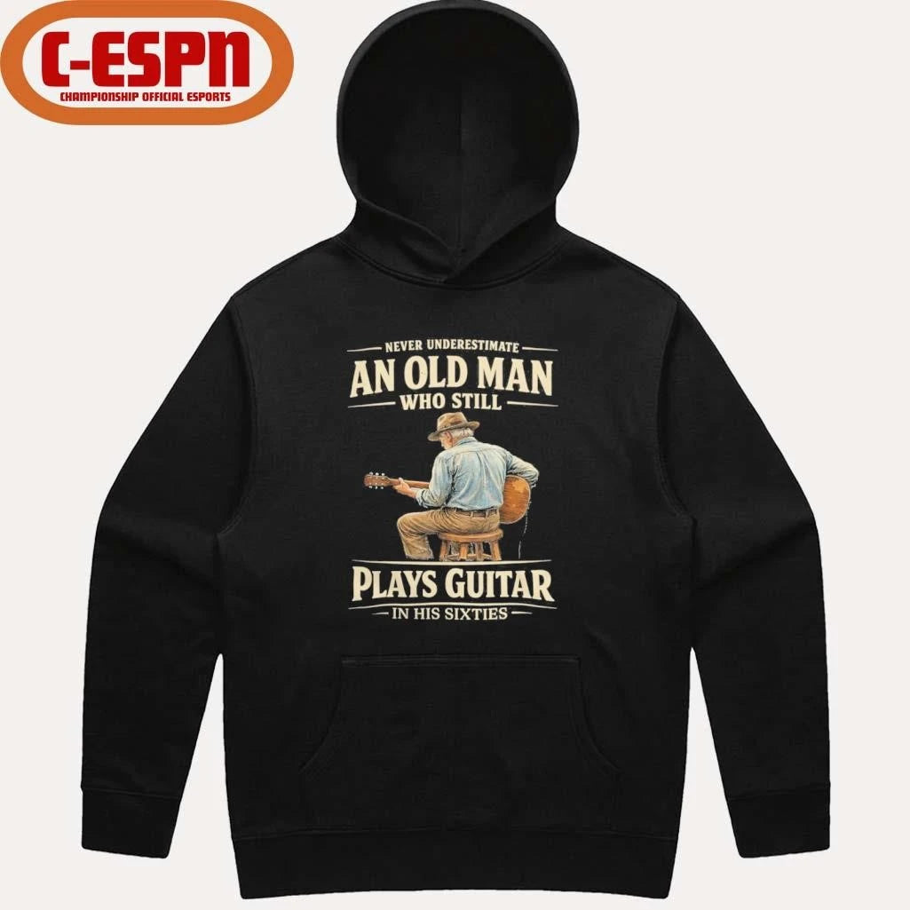 Official Never Underestimate An Old Man Who Still Plays Guitar In His Sixties shirt