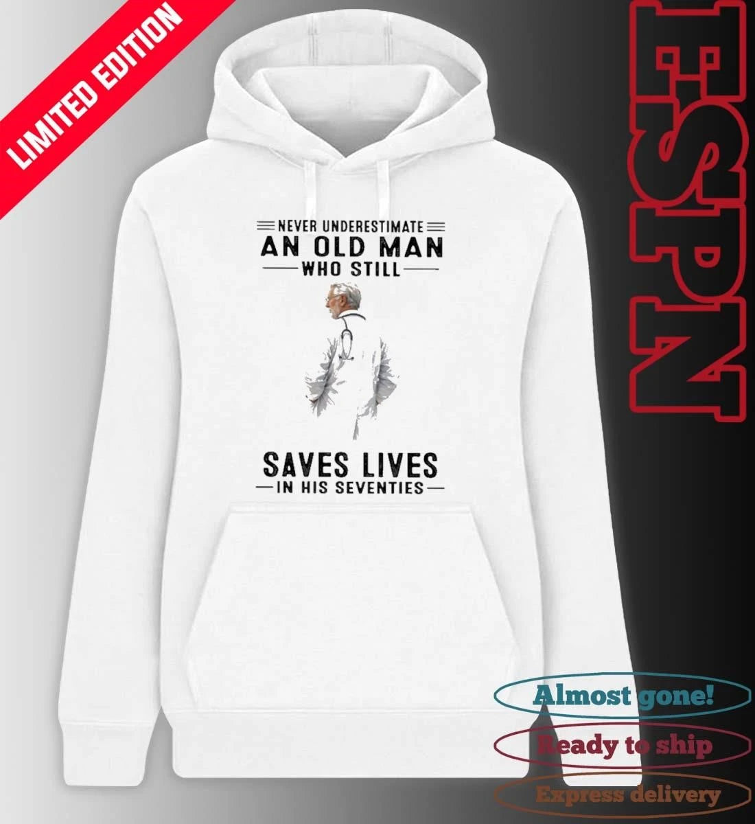 Official Never Underestimate An Old Man Who Still Saves Lives In His Seventies Classic T-Shirt