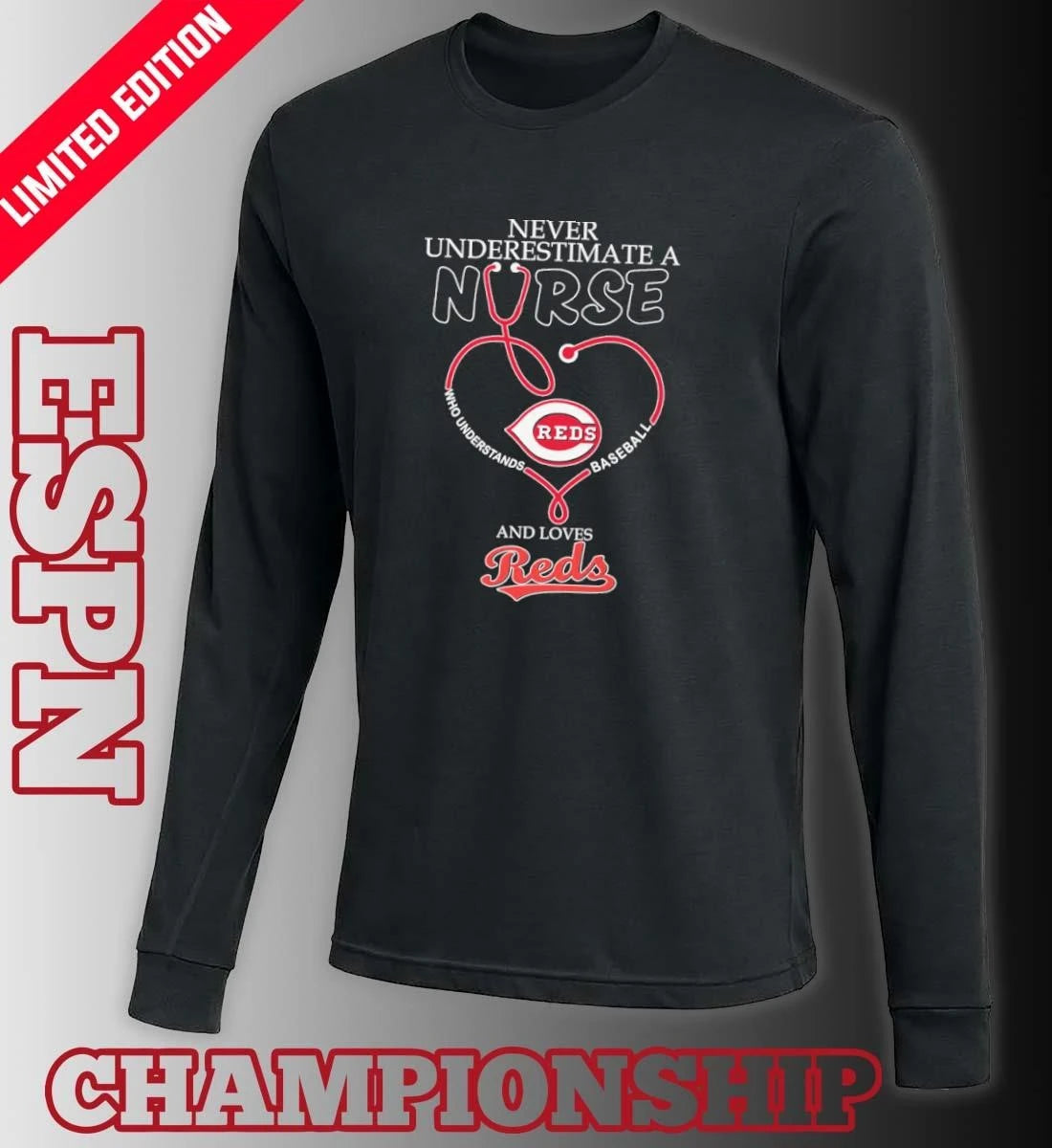 Official Never Underestimate Ana Nurse Who Understands Baseball And Loves Cincinnati Reds Shirt