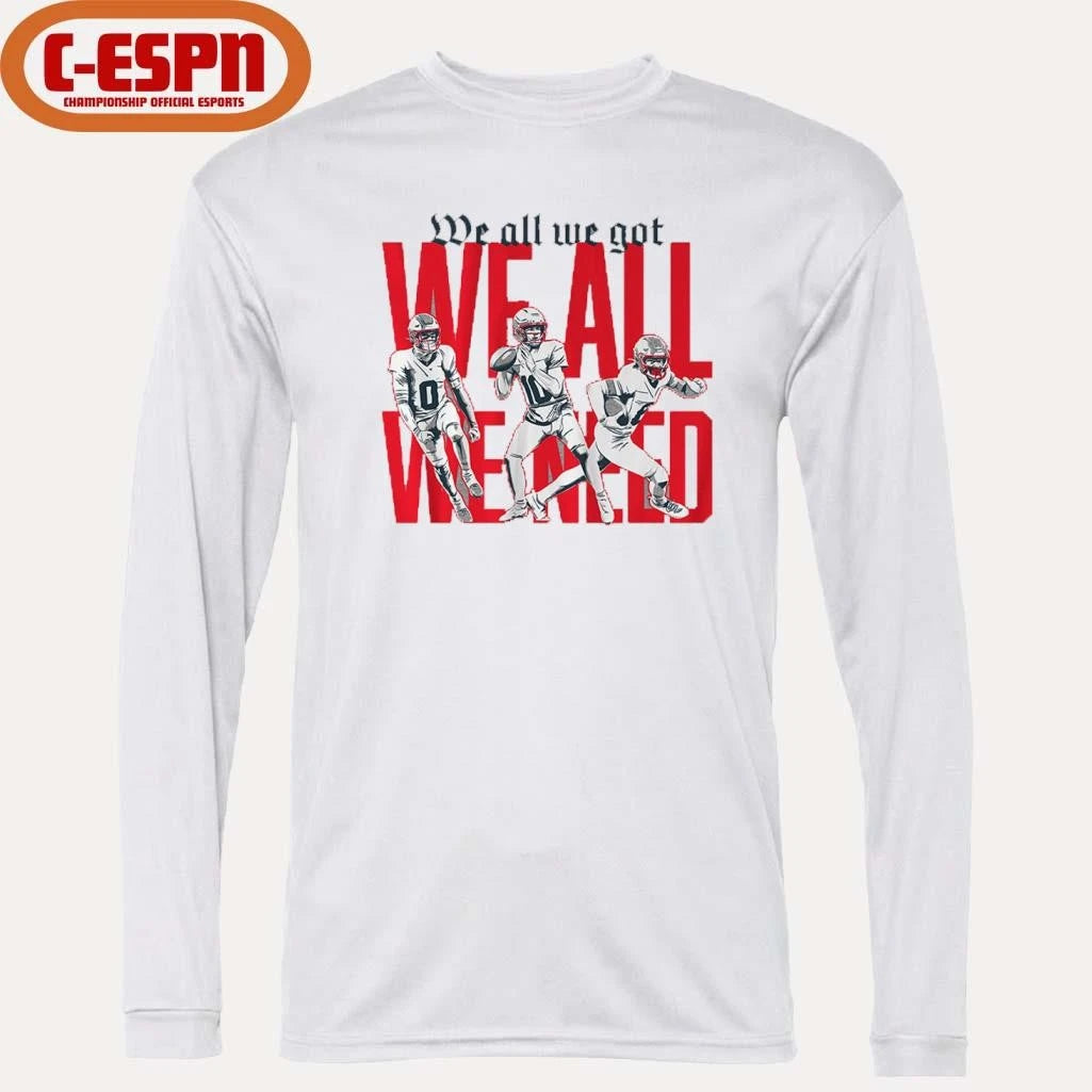 Official New England Football We All We Got We All We Need AFC Championship Shirt