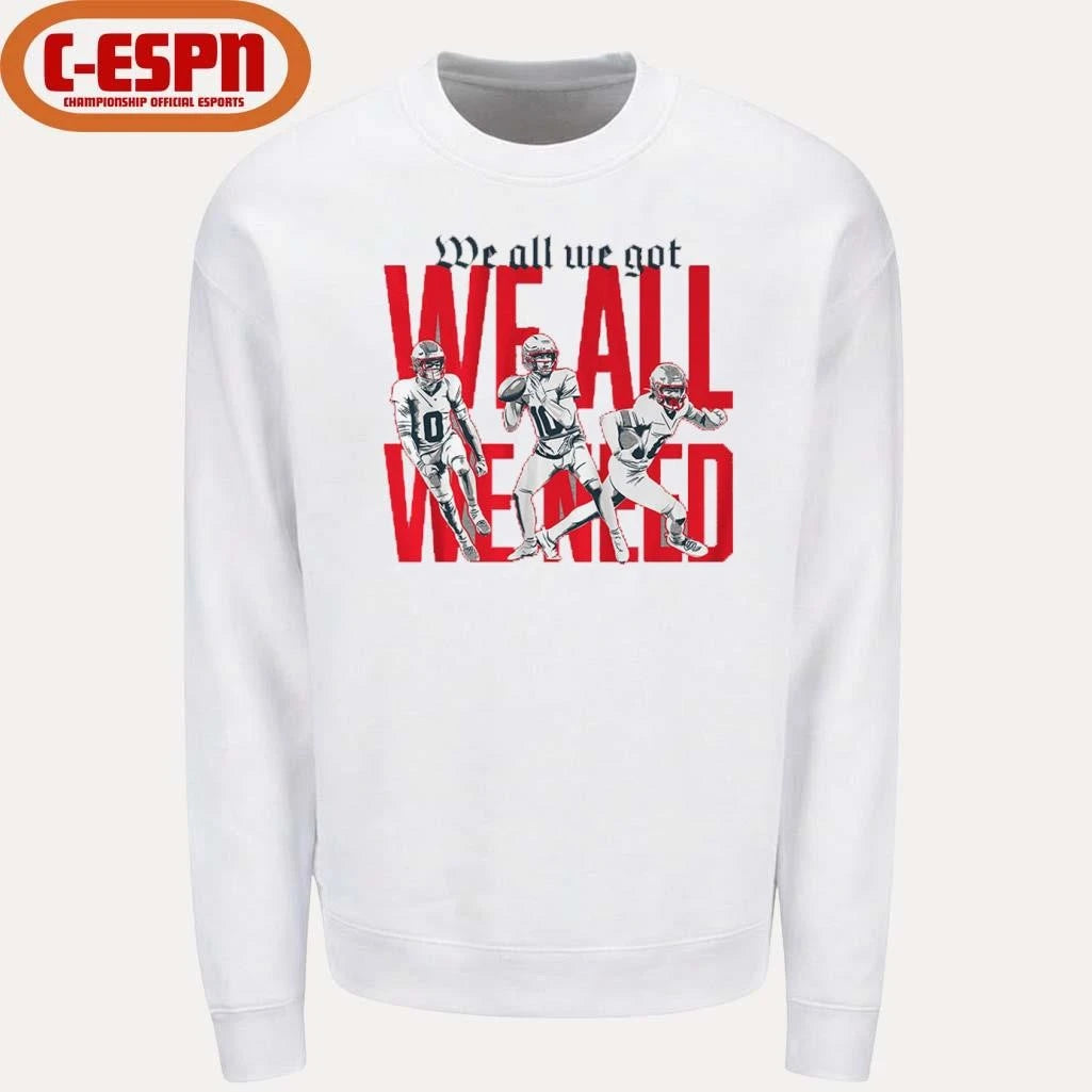 Official New England Football We All We Got We All We Need AFC Championship Shirt
