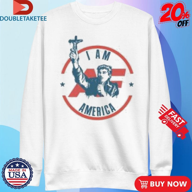 Official Nick Fuentes I Am America First Crucifix Shirts