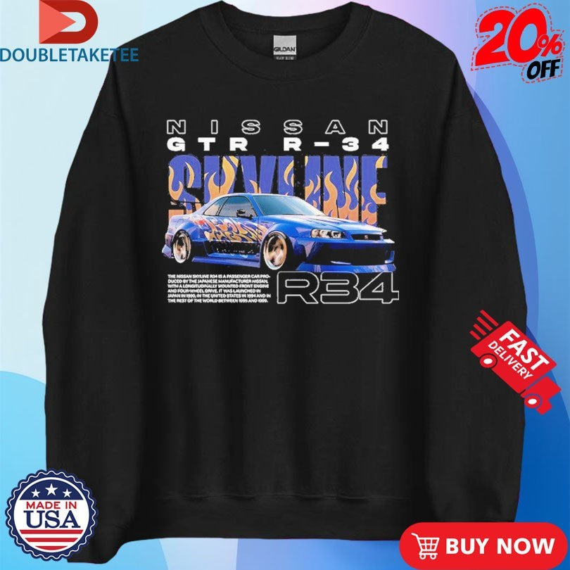 Official Nissan Skyline R34 Car Shirts