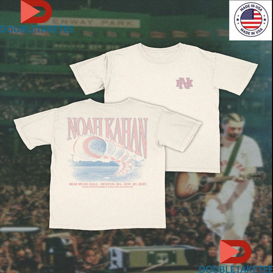 Official Noah Kahan X Boston Red Sox MGM Music Hall Boston Ma Nov 20 2025 Shirts
