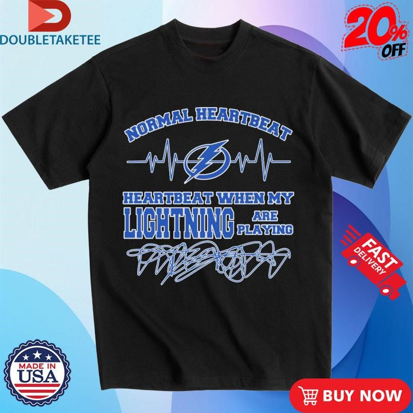 Official Normal Heartbeat Heartbeat When My Tampa Bay Lightning Are Playing Shirts