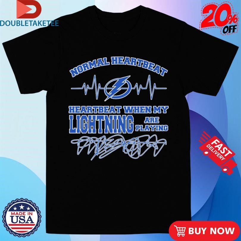Official Normal Heartbeat Heartbeat When My Tampa Bay Lightning Are Playing Shirts