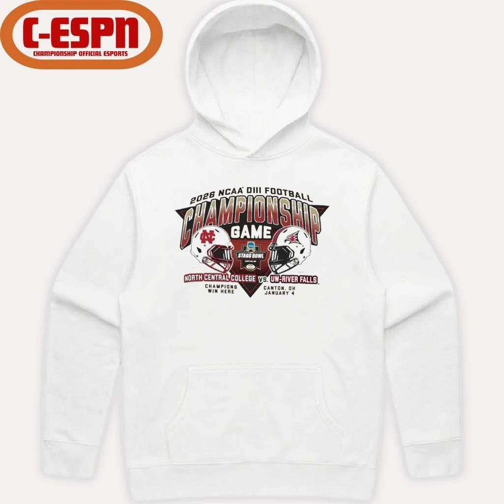Official North Central college Vs UW-River Falls Division III Football Championship Game Helmet Shirt