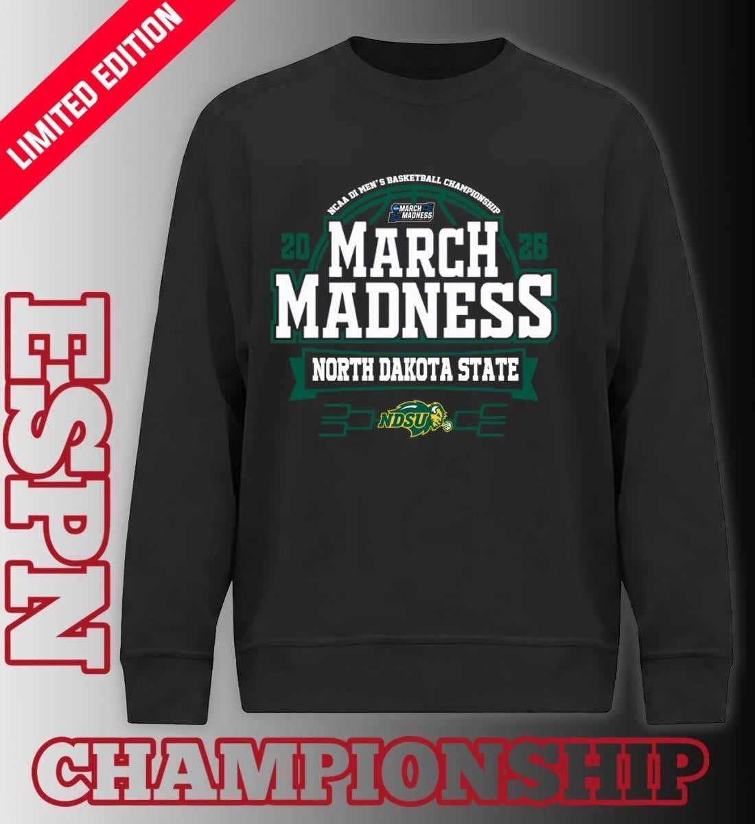 Official North Dakota State Jackrabbits March Madness 2026 NCAA DI Men’s Basketball Tournament T-Shirt