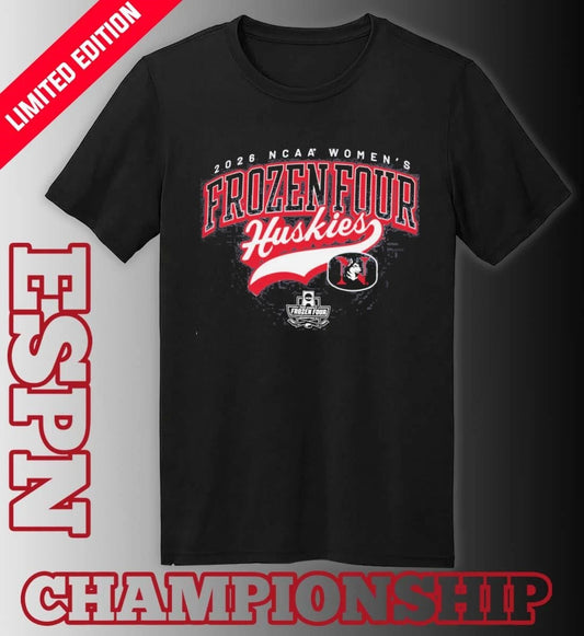 Official Northeastern Huskies 2026 NCAA Women’s Ice Hockey Frozen Four Shirt