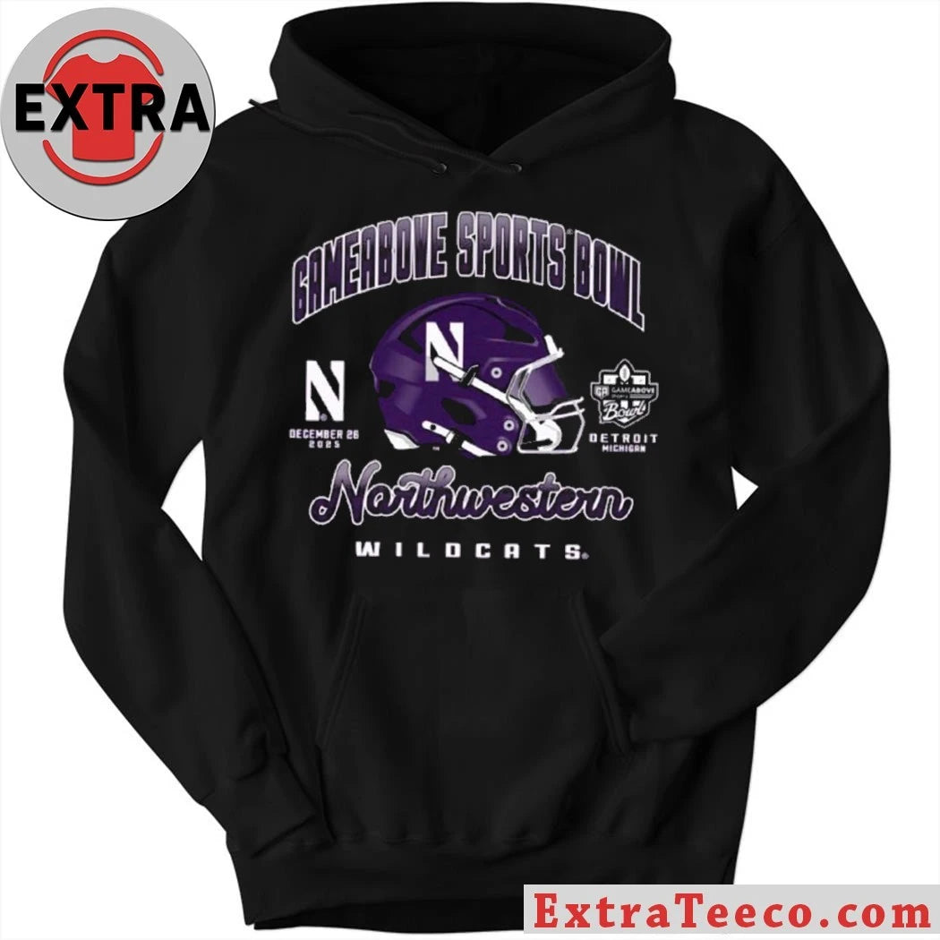 Official Northwestern Wildcats 2025 GameAbove Sports Bowl GameAbove Sports Bowl December 26, 2025 Ford Field in Detroit, Michigan, USA Shirt