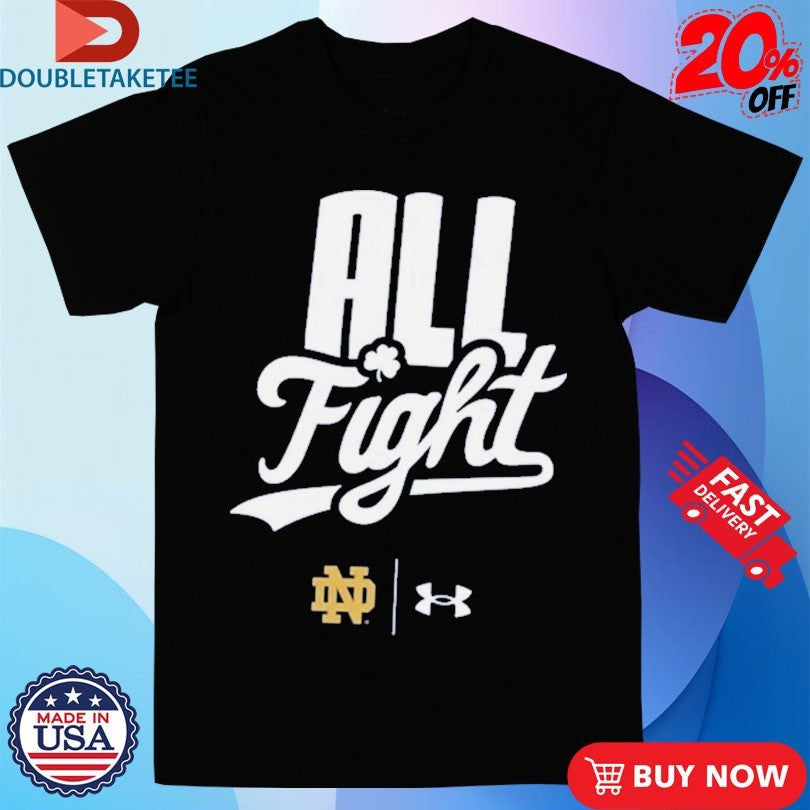 Official Notre Dame Fighting Irish All Fight Under Armour Clover Shirts