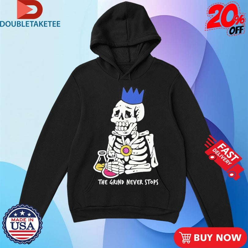 Official OSRS The Grind Never Stops Skeleton Shirts