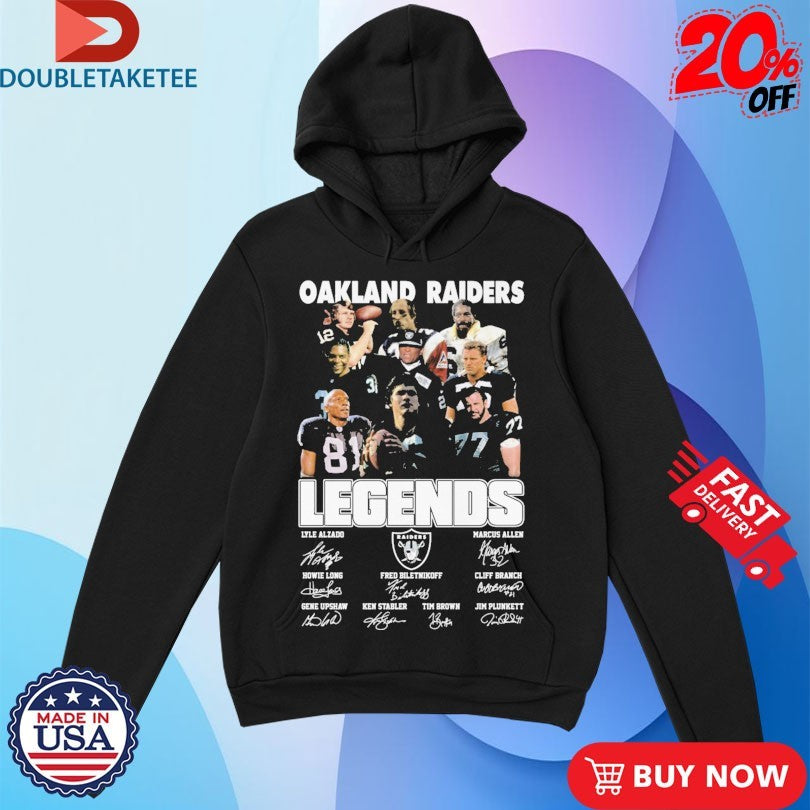 Official Oakland Raiders Legends Signatures Shirts