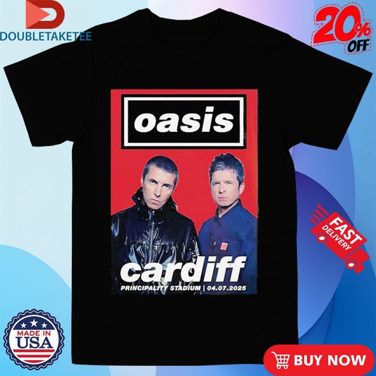 Official Oasis At Principality Stadium In Cardiff Wales On July 4 2025 Reunion Tour Shirts
