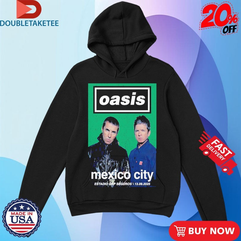 Official Oasis Mexico City At Estadio GNP Seguros 2025 Shirts