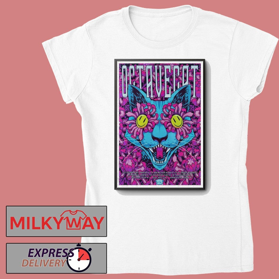 Octave Cat Psychedelic Tour Spring 2026 Poster shirt