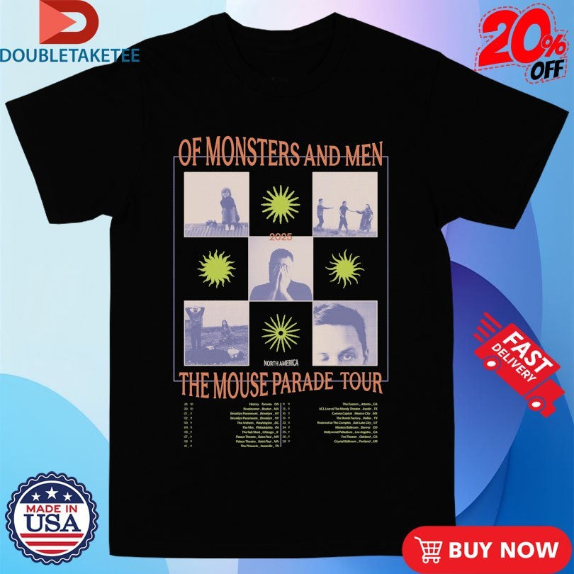 Official Of Monsters And Men The Mouse Parade 2025 Tour Dates Shirts