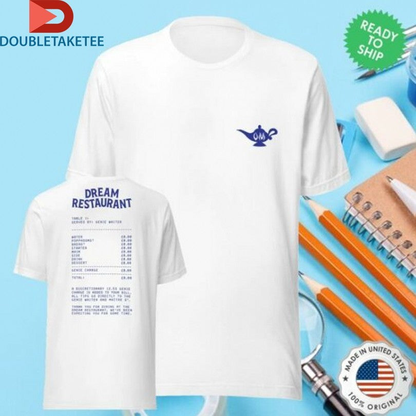 Official Off Menu Dream Restaurant Receipt Shirts