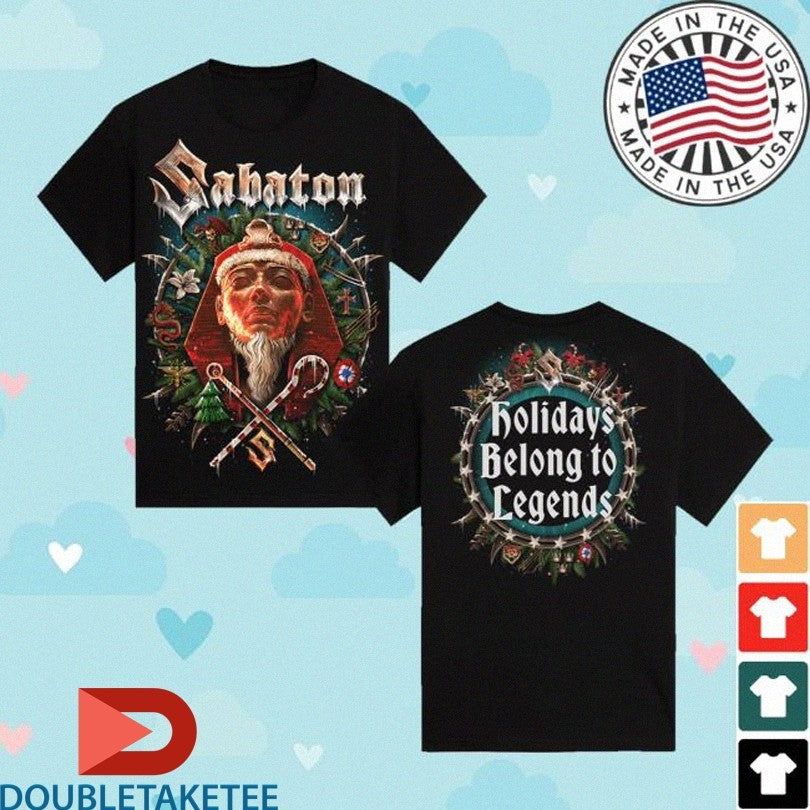 Official Oficial Sabaton Holidays Belong To Legends Sphinx Statue X-Mas Christmas Shirts