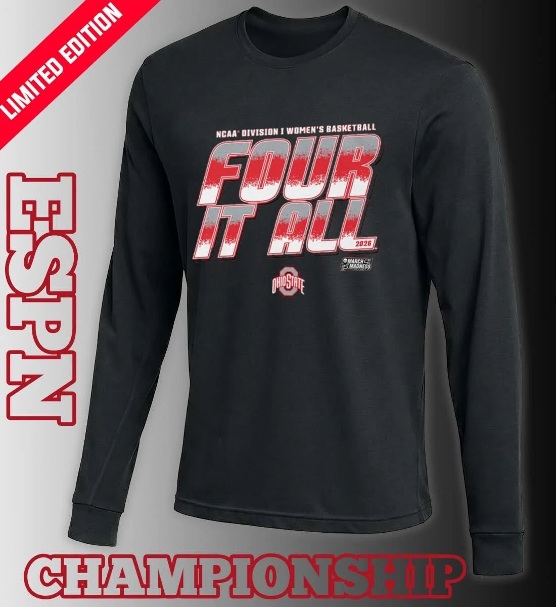 Official Ohio State Women’s Basketball Four It All 2026 March Madness Shirt