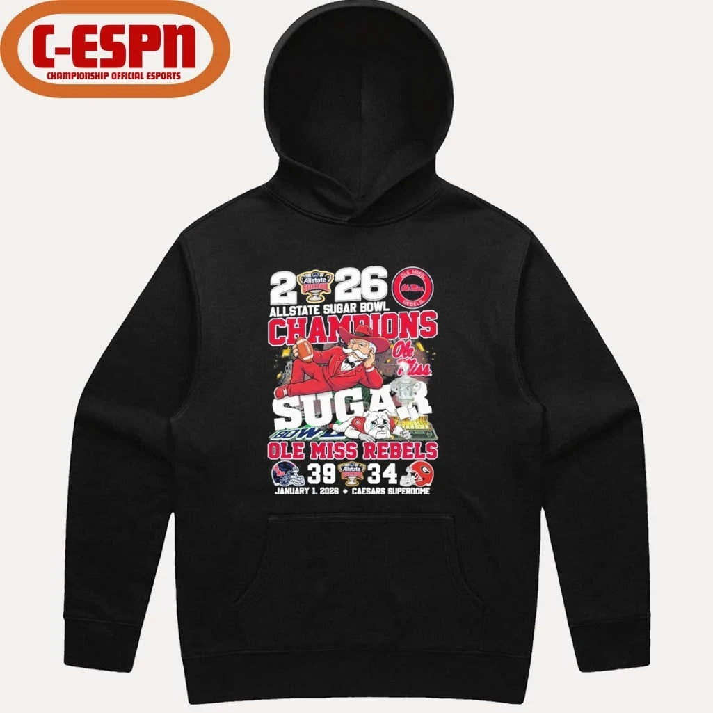 Official Ole Miss Beat Georgia 2026 Allstate Sugar Bowl Champions Score Shirt