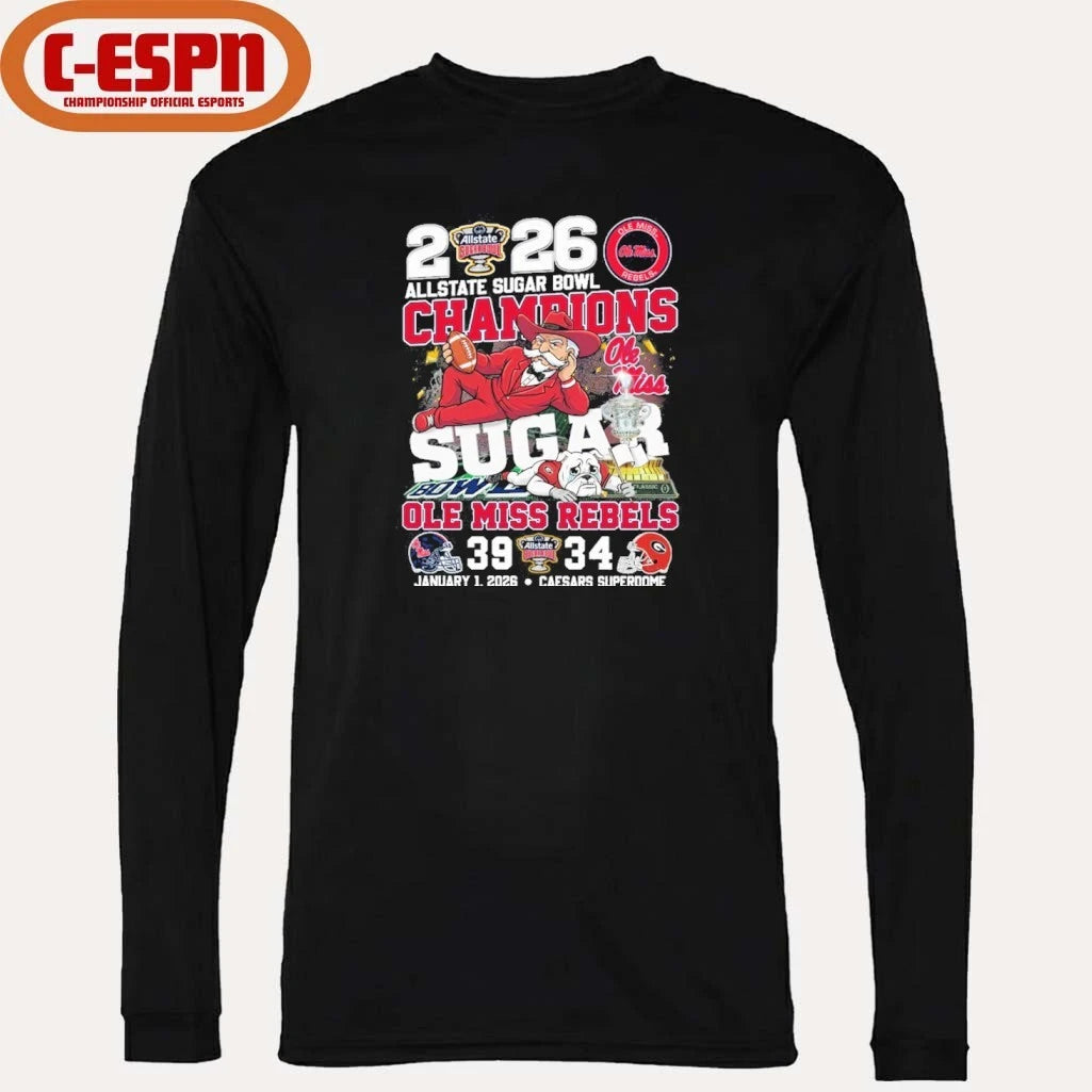 Official Ole Miss Beat Georgia 2026 Allstate Sugar Bowl Champions Score Shirt